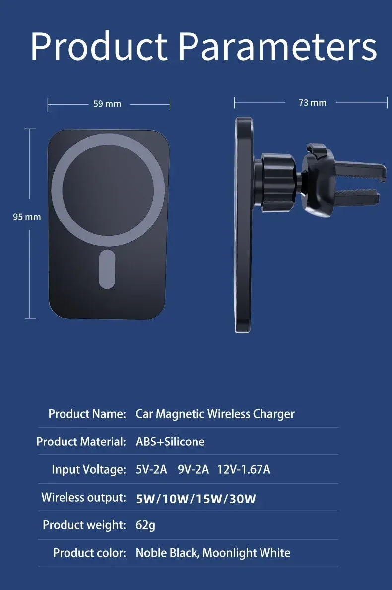 Support magnétique pour voiture, vue rapprochée