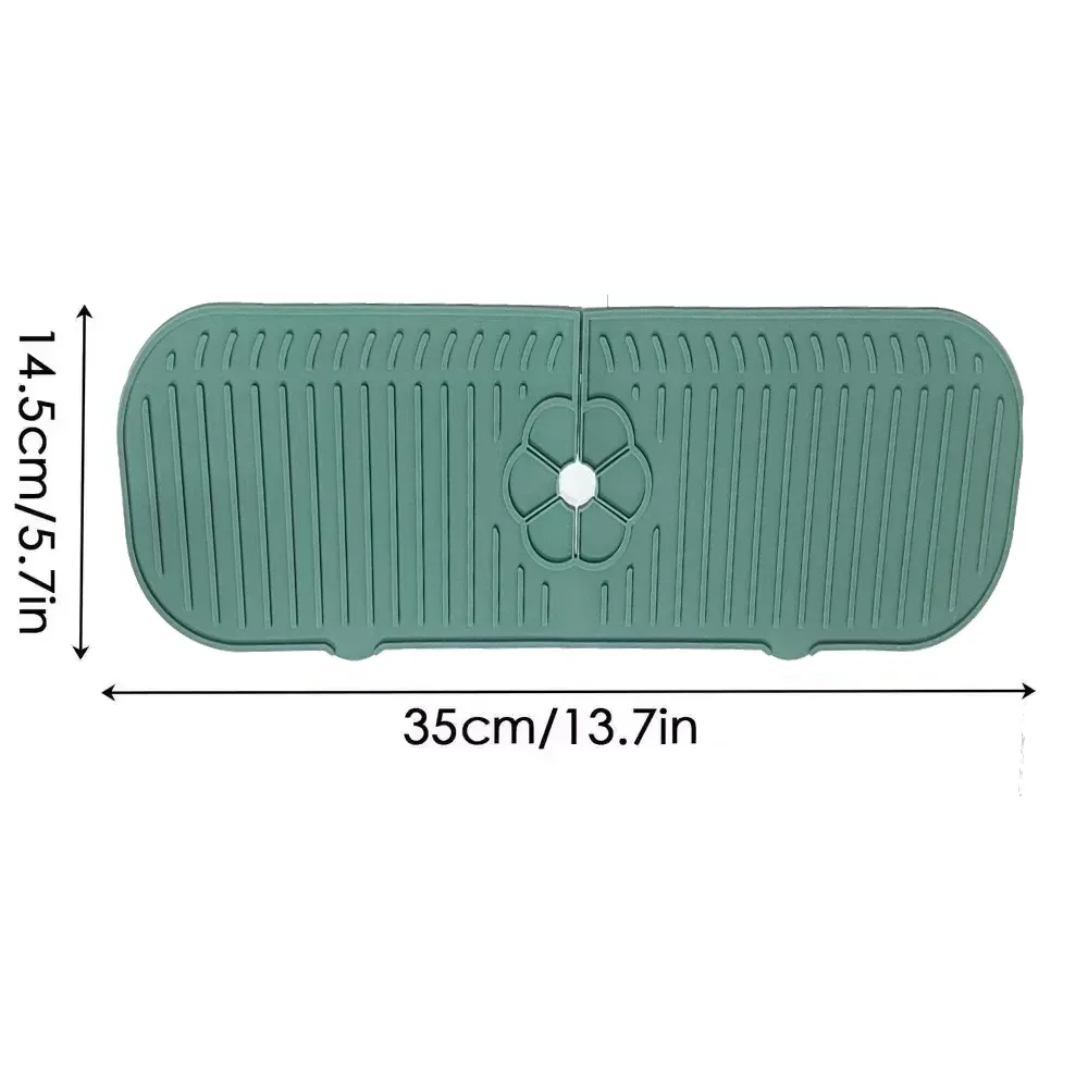 Tapis anti-éclaboussures en silicone pour robinet de cuisine, protection de plan de travail, tapis d'égouttage pour accessoires de cuisine et de salle de bain 14