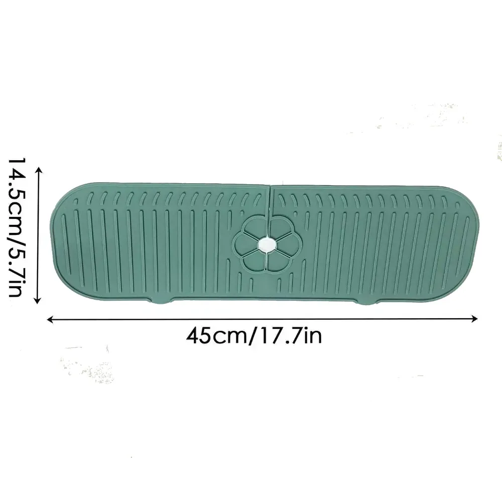 Tapis anti-éclaboussures en silicone pour robinet de cuisine, protection de plan de travail, tapis d'égouttage pour accessoires de cuisine et de salle de bain 18