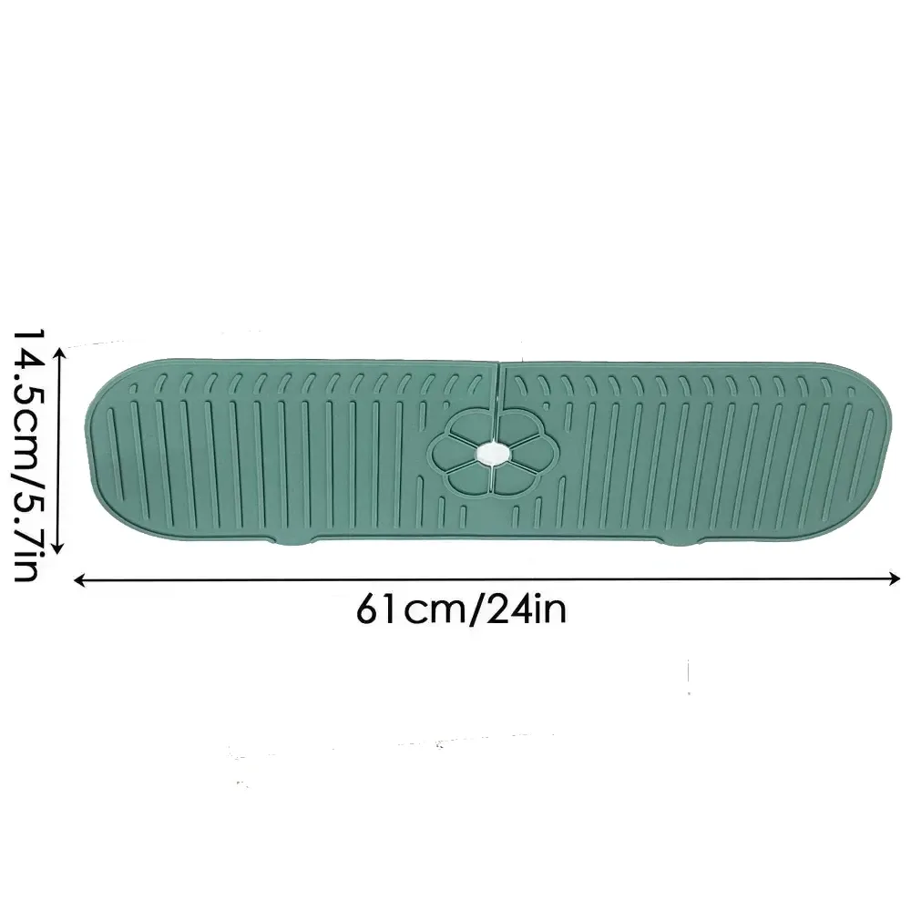 Tapis anti-éclaboussures en silicone pour robinet de cuisine, protection de plan de travail, tapis d'égouttage pour accessoires de cuisine et de salle de bain 17