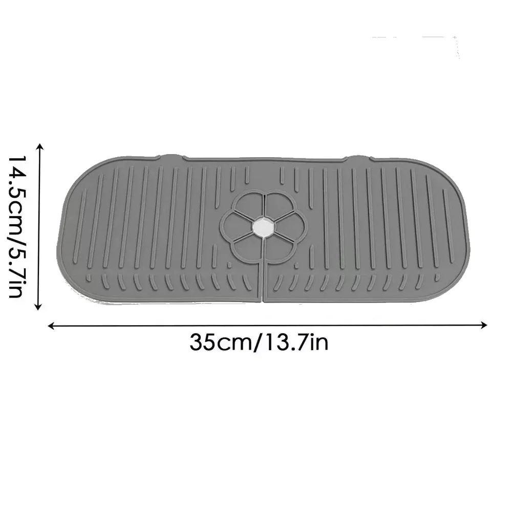 Tapis anti-éclaboussures en silicone pour robinet de cuisine, protection de plan de travail, tapis d'égouttage pour accessoires de cuisine et de salle de bain 16