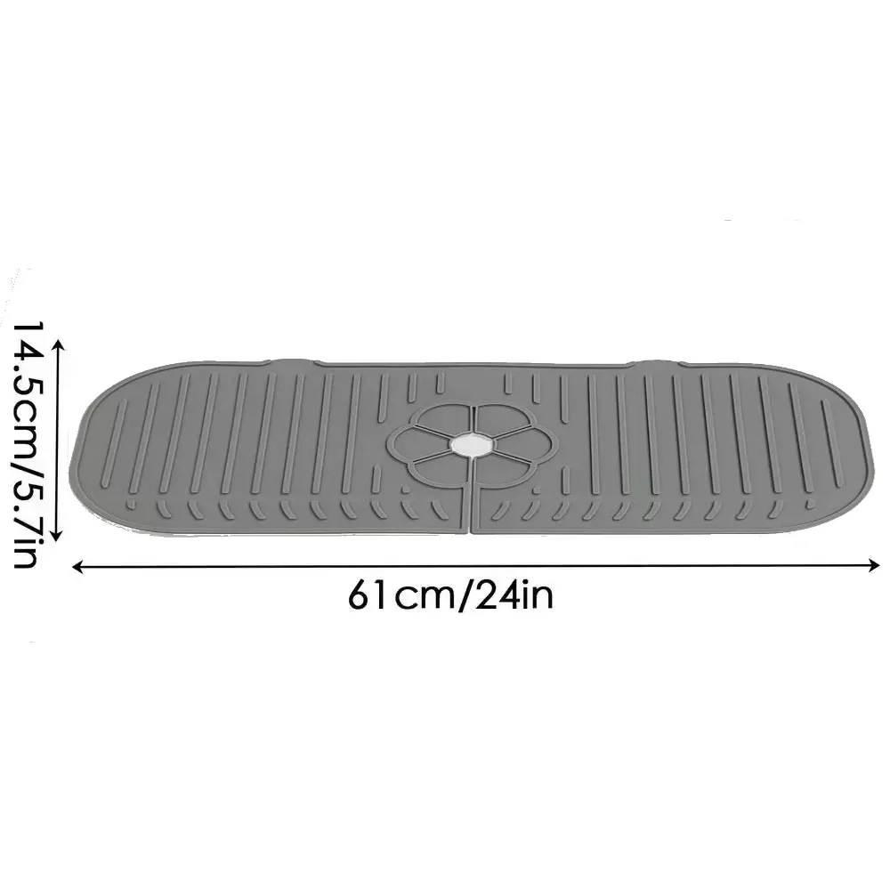Tapis anti-éclaboussures en silicone pour robinet de cuisine, protection de plan de travail, tapis d'égouttage pour accessoires de cuisine et de salle de bain 12
