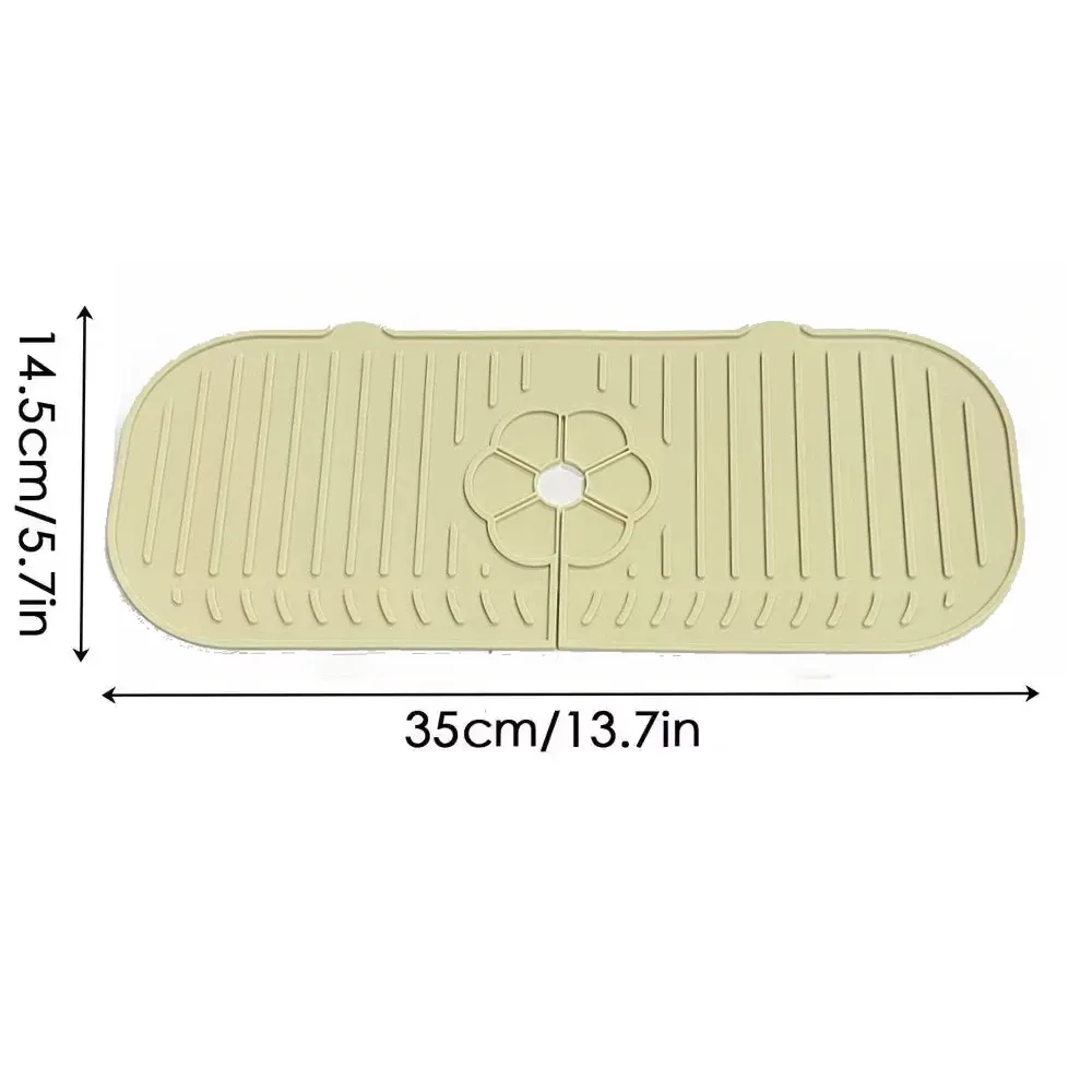 Tapis anti-éclaboussures en silicone pour robinet de cuisine, protection de plan de travail, tapis d'égouttage pour accessoires de cuisine et de salle de bain 11
