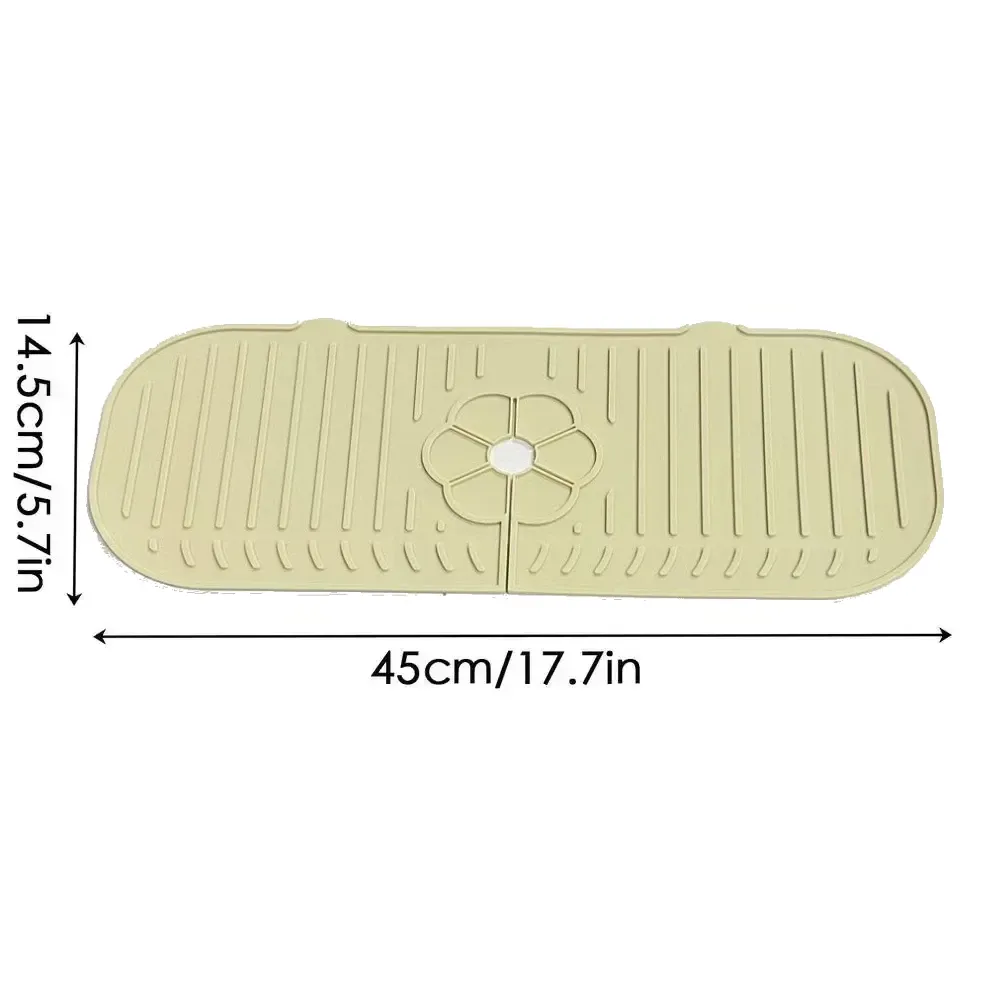 Tapis anti-éclaboussures en silicone pour robinet de cuisine, protection de plan de travail, tapis d'égouttage pour accessoires de cuisine et de salle de bain 9