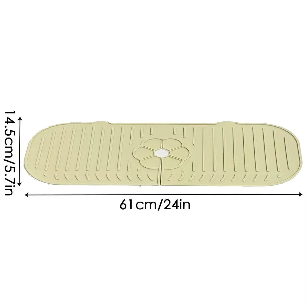 Tapis anti-éclaboussures en silicone pour robinet de cuisine, protection de plan de travail, tapis d'égouttage pour accessoires de cuisine et de salle de bain 7