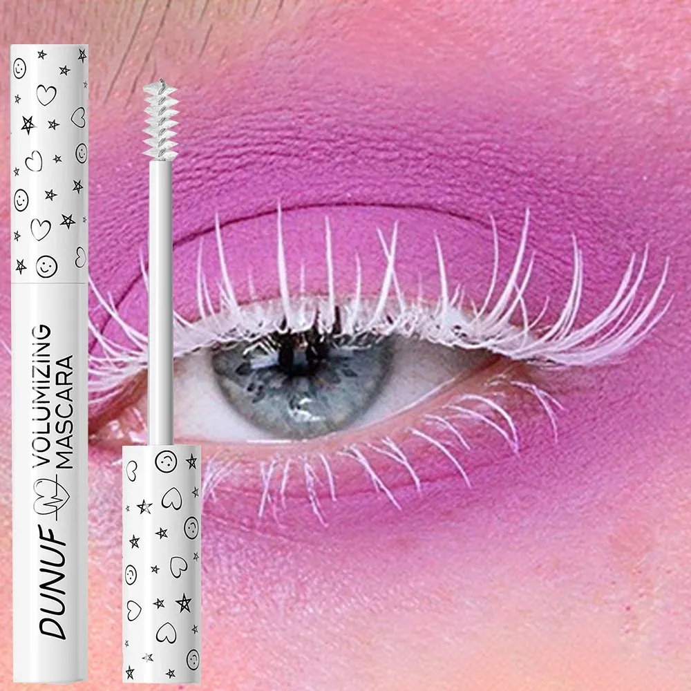 Mascara à boucles coloré, imperméable, séchage rapide, extension de cils multicolore, maquillage durable, mascara blanc imperméable - Image 1