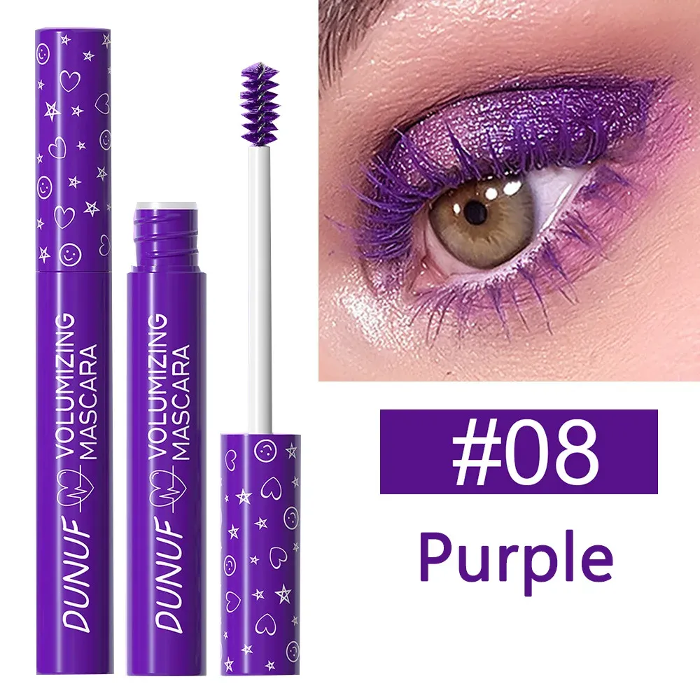Mascara à boucles coloré, imperméable, séchage rapide, extension de cils multicolore, maquillage durable, mascara blanc imperméable 14