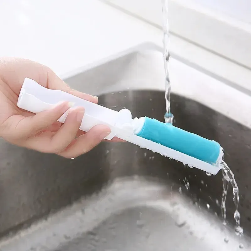 Rouleau collant pliable et lavable pour cheveux, peluches et poussière 2