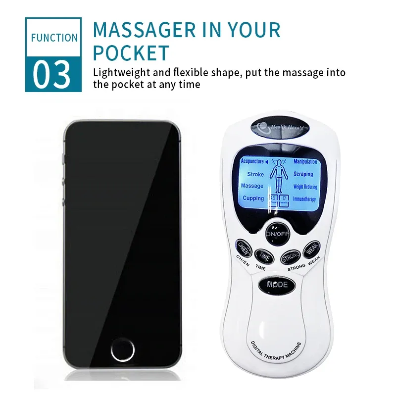 Appareil de physiothérapie TENS, stimulateur musculaire à impulsions électroniques, électrostimulateur de relaxation pour la nuque, le dos et les épaules, soulagement des douleurs des mains, électrothérapie 5