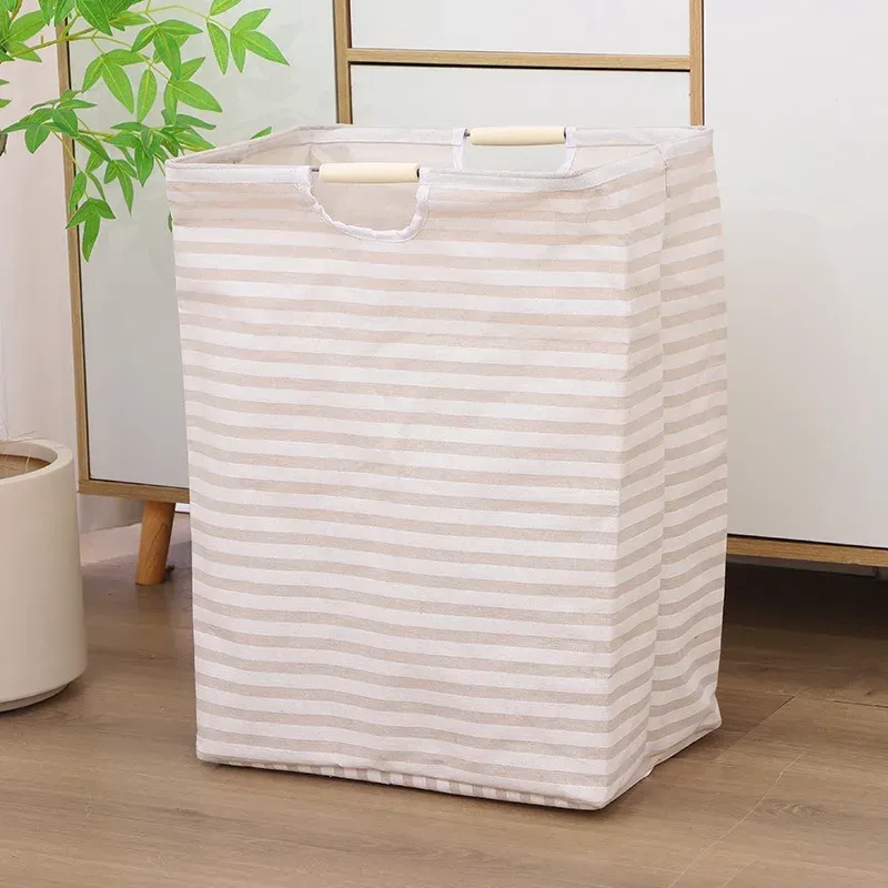 Panier à linge pliable à grande capacité avec poignée 12