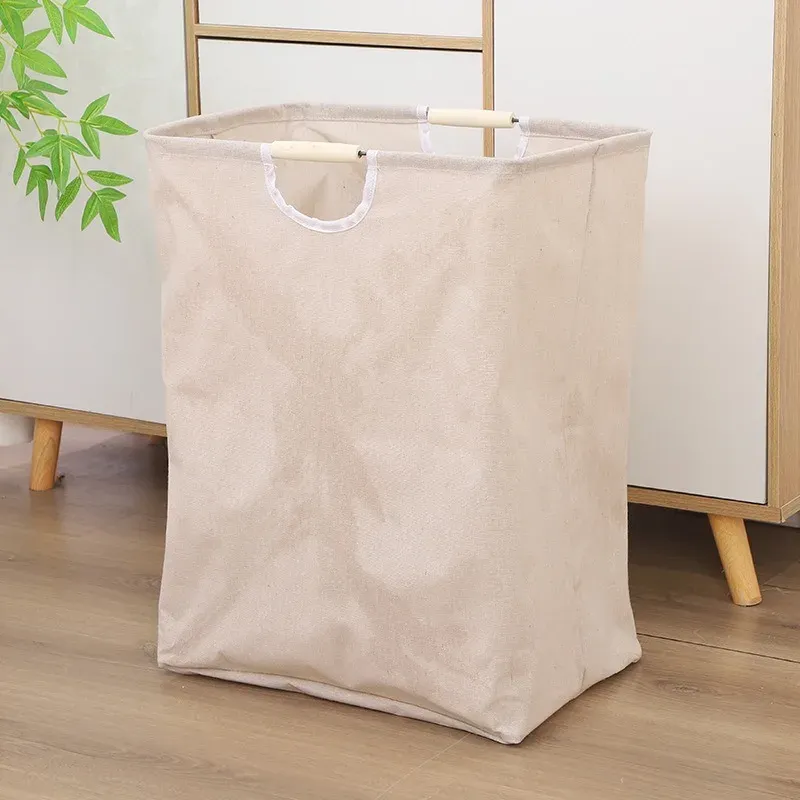 Panier à linge pliable à grande capacité avec poignée 9