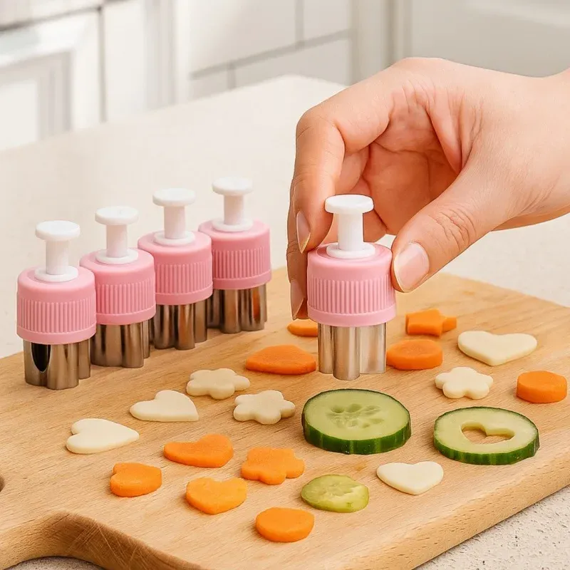 Ensemble d'emporte-pièces pour fruits et légumes pour enfants, idéal pour boîte à Bento et décoration de biscuits - Image 1