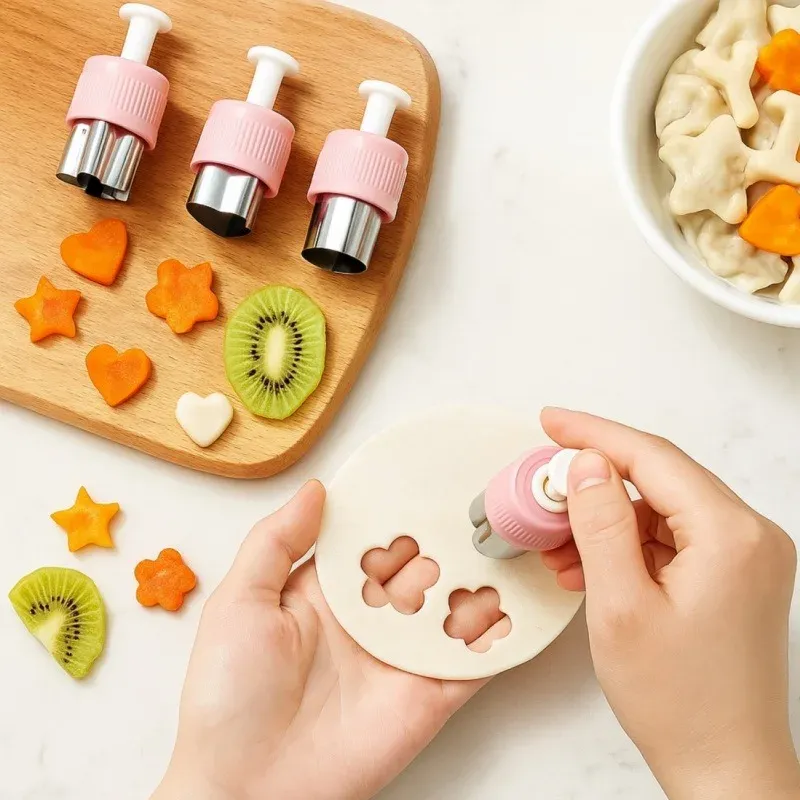 Découpes de fruits et légumes en formes ludiques pour enfants