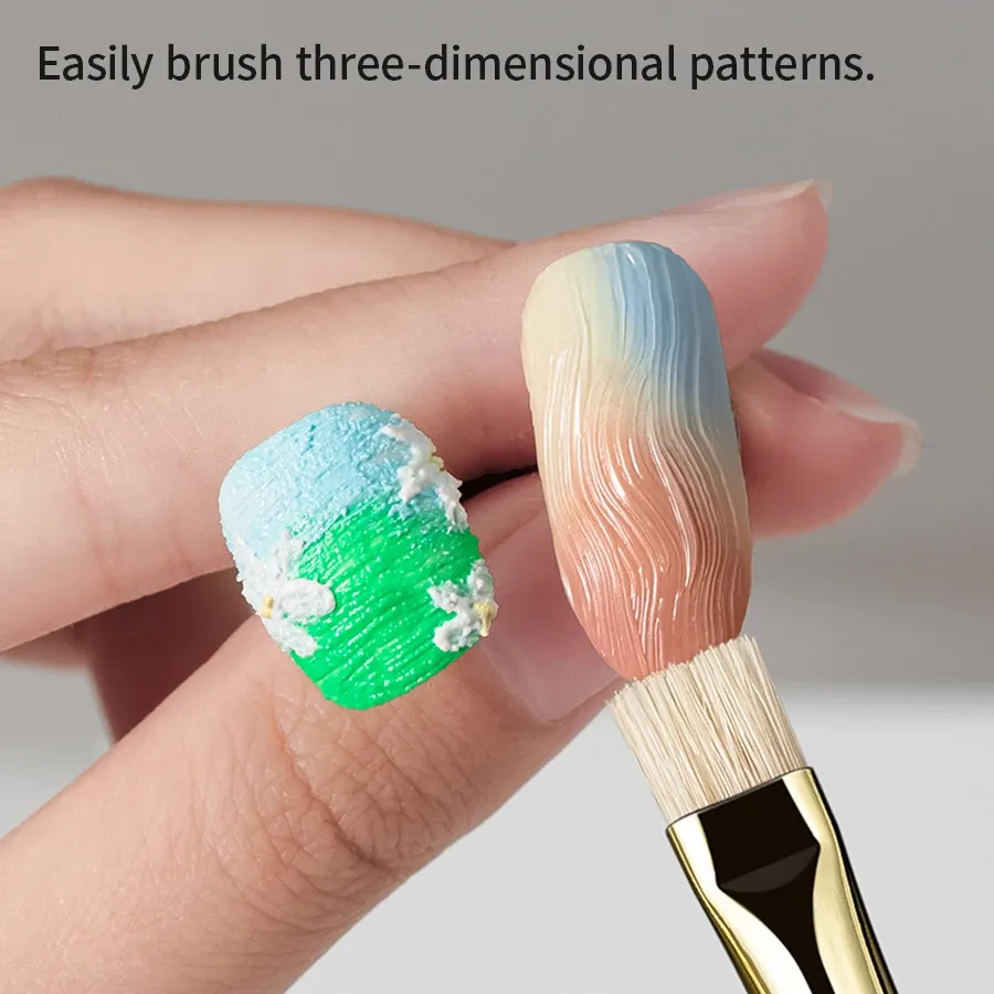Brosse multifonctionnelle RSNAIL pour nail art – pinceau liner à rayures, modélisation et effet vague d'eau, pinceau à poils durs pour décoration d'ongles - Image 1