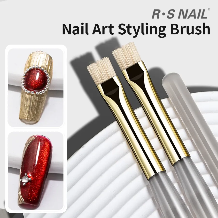 Brosse multifonctionnelle RSNAIL pour nail art – pinceau liner à rayures, modélisation et effet vague d'eau, pinceau à poils durs pour décoration d'ongles 2