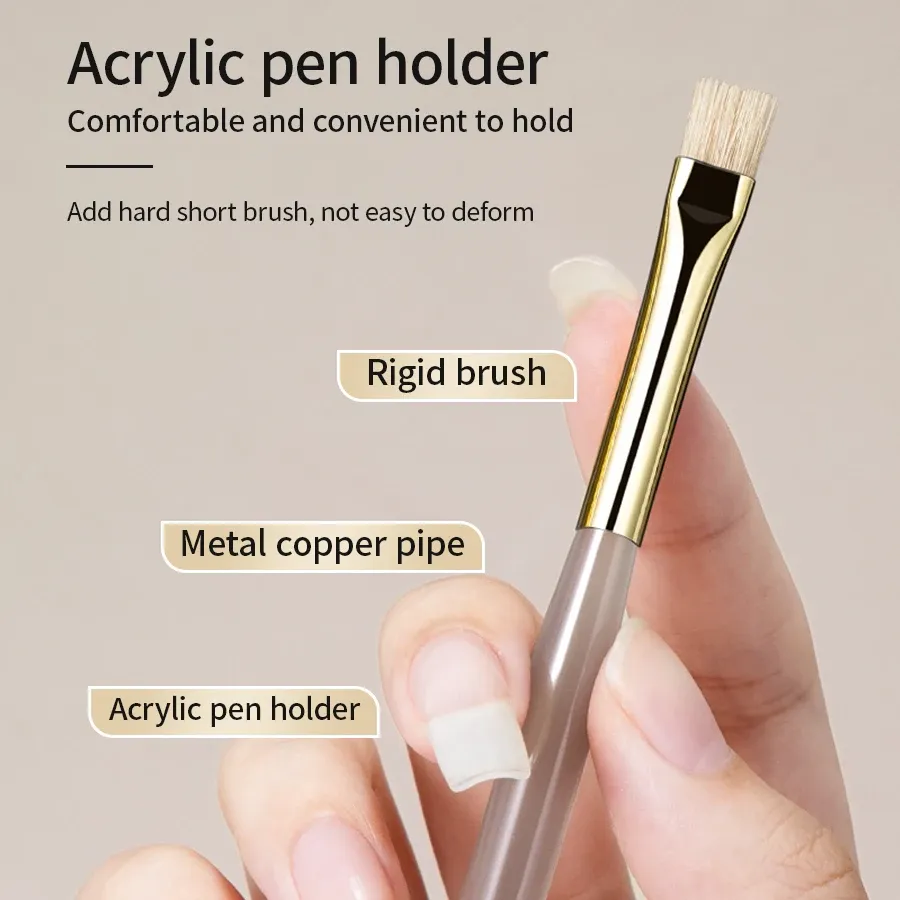 Brosse multifonctionnelle RSNAIL pour nail art – pinceau liner à rayures, modélisation et effet vague d'eau, pinceau à poils durs pour décoration d'ongles 5