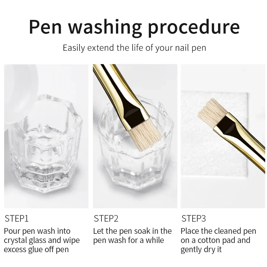 Brosse multifonctionnelle RSNAIL pour nail art – pinceau liner à rayures, modélisation et effet vague d'eau, pinceau à poils durs pour décoration d'ongles 6