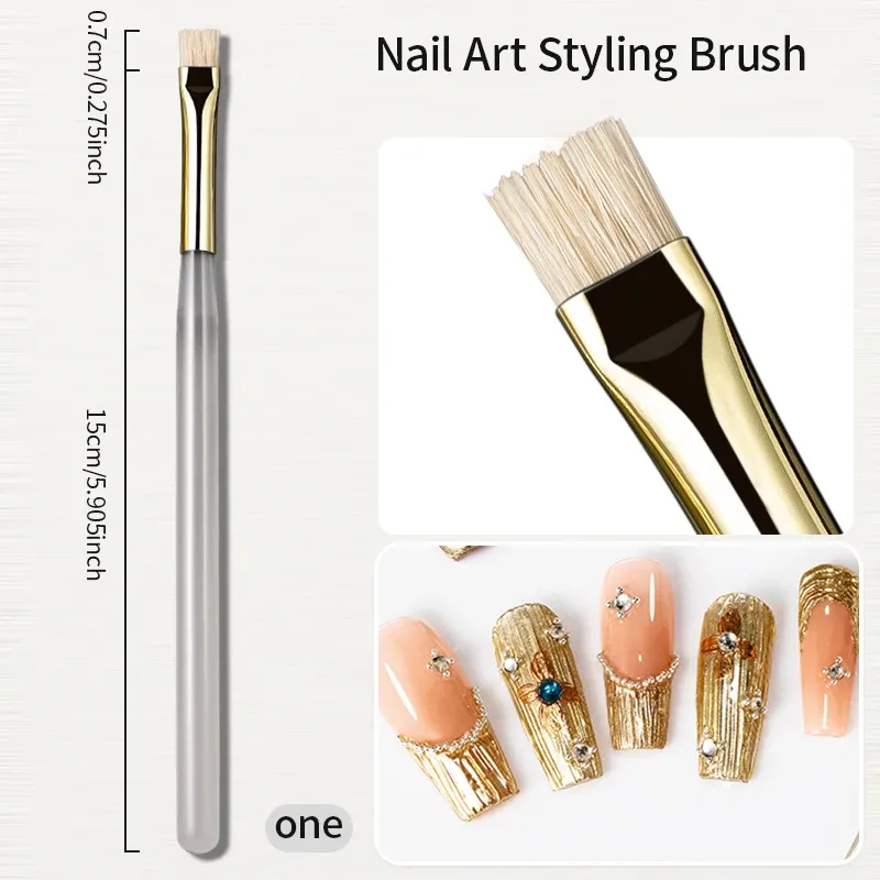 Brosse multifonctionnelle RSNAIL pour nail art – pinceau liner à rayures, modélisation et effet vague d'eau, pinceau à poils durs pour décoration d'ongles 7