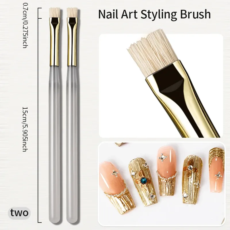 Brosse multifonctionnelle RSNAIL pour nail art – pinceau liner à rayures, modélisation et effet vague d'eau, pinceau à poils durs pour décoration d'ongles 8
