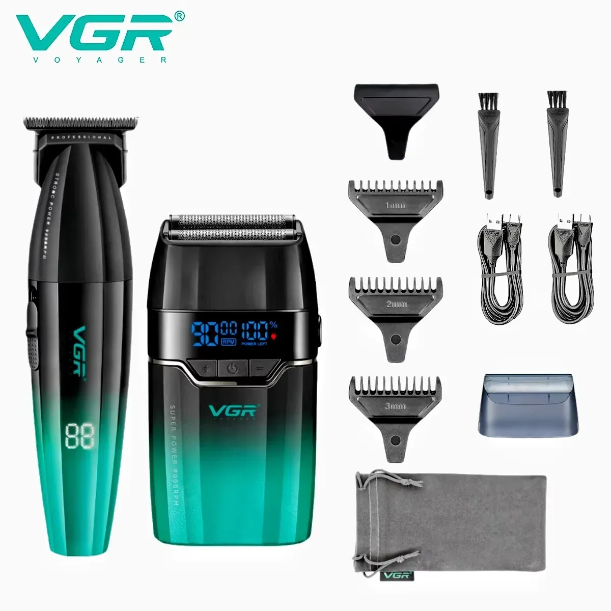 VGR Tondeuse à cheveux professionnelle sans fil pour barbier, tondeuse électrique en métal, modèles V-003, V-906, V-308 11