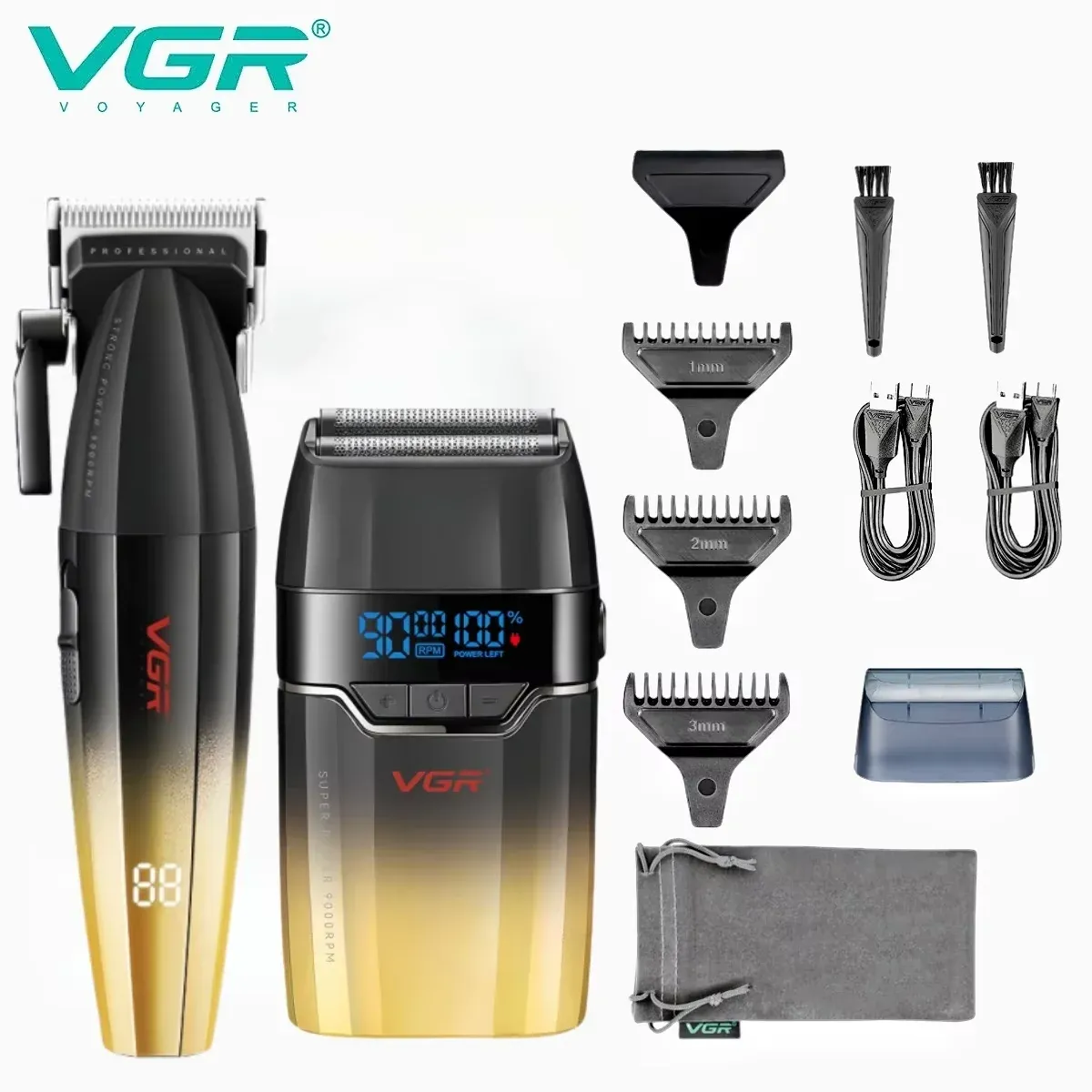 VGR Tondeuse à cheveux professionnelle sans fil pour barbier, tondeuse électrique en métal, modèles V-003, V-906, V-308 18