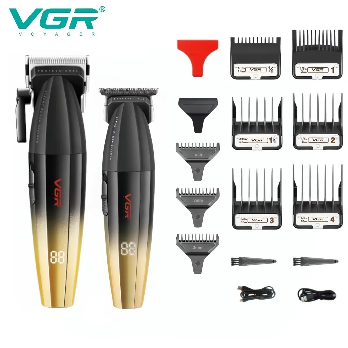 VGR Tondeuse à cheveux professionnelle sans fil pour barbier, tondeuse électrique en métal, modèles V-003, V-906, V-308 19