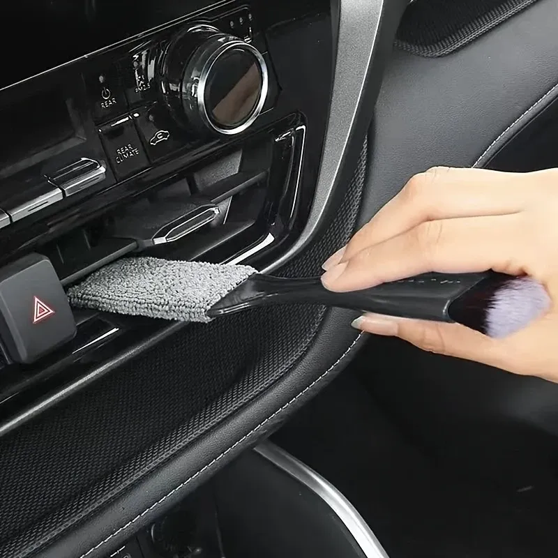 Brosse de nettoyage à poils doux pour intérieur automobile, idéale pour tableaux de bord, aérateurs et fentes 5