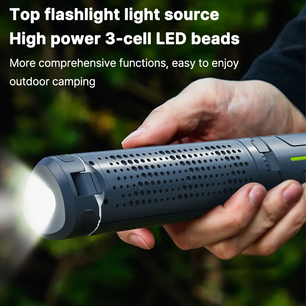 Lampe de poche télescopique rechargeable et portable pour le camping, la randonnée et la pêche en plein air 4