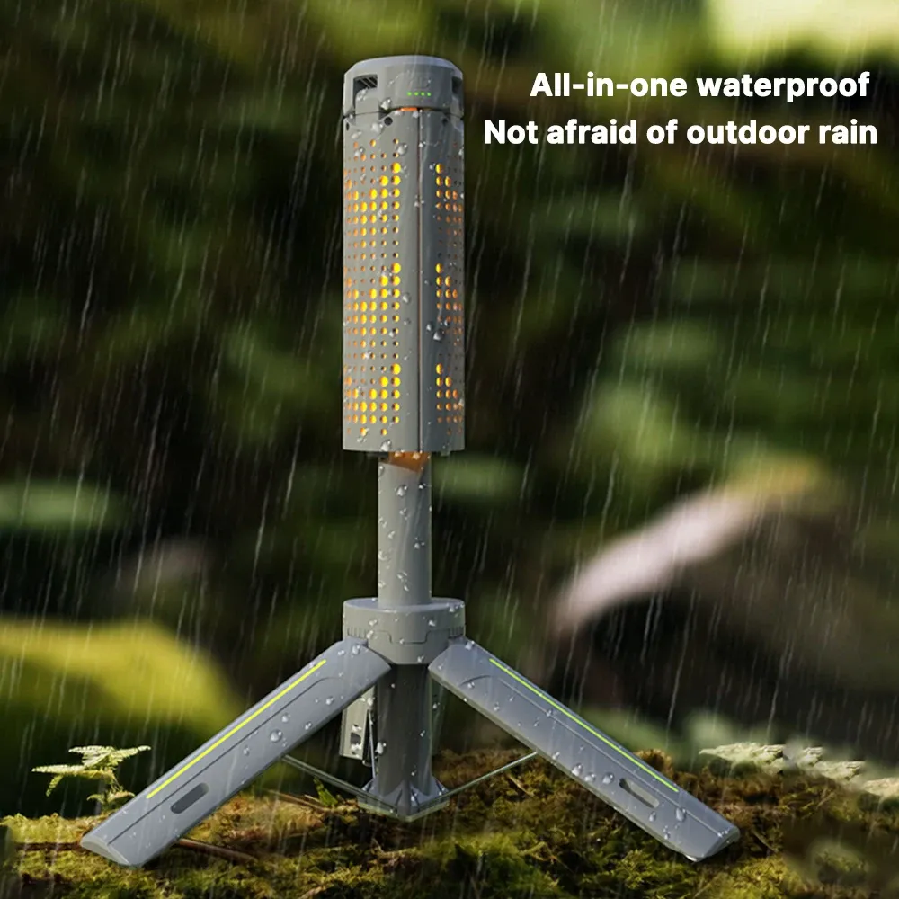Lampe de poche télescopique rechargeable et portable pour le camping, la randonnée et la pêche en plein air 5