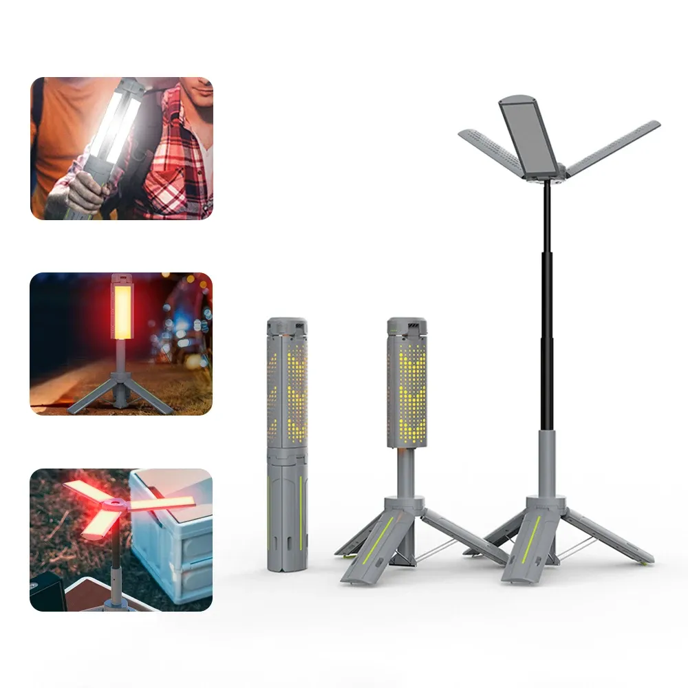 Lampe de poche télescopique rechargeable et portable pour le camping, la randonnée et la pêche en plein air 7