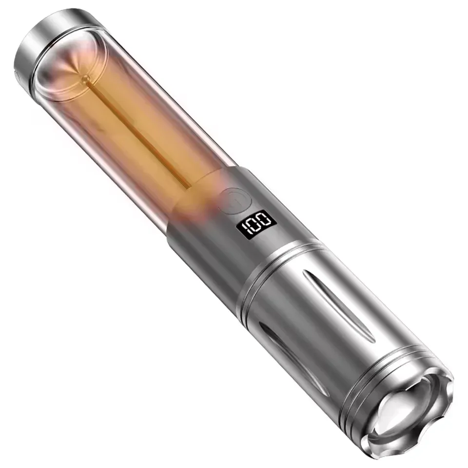 Lampe de poche télescopique rechargeable et portable pour le camping, la randonnée et la pêche en plein air 8