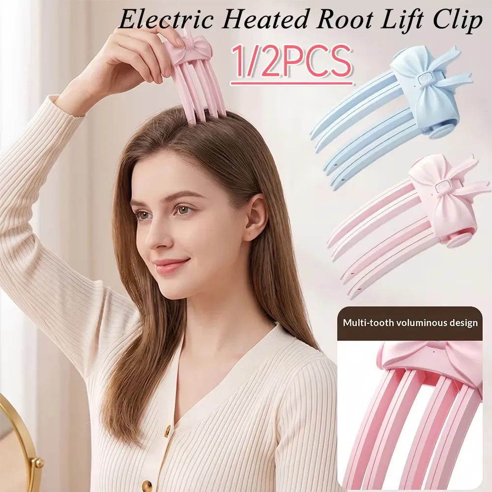 Peigne volumiseur chauffant sans fil, outil de coiffage portable pour cheveux fins et plats - Image 1