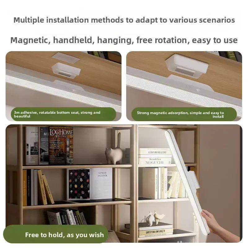 Lumière LED sous-armoire 42 cm, rechargeable par USB, magnétique, avec télécommande, intensité réglable, 3 modes de couleur 3