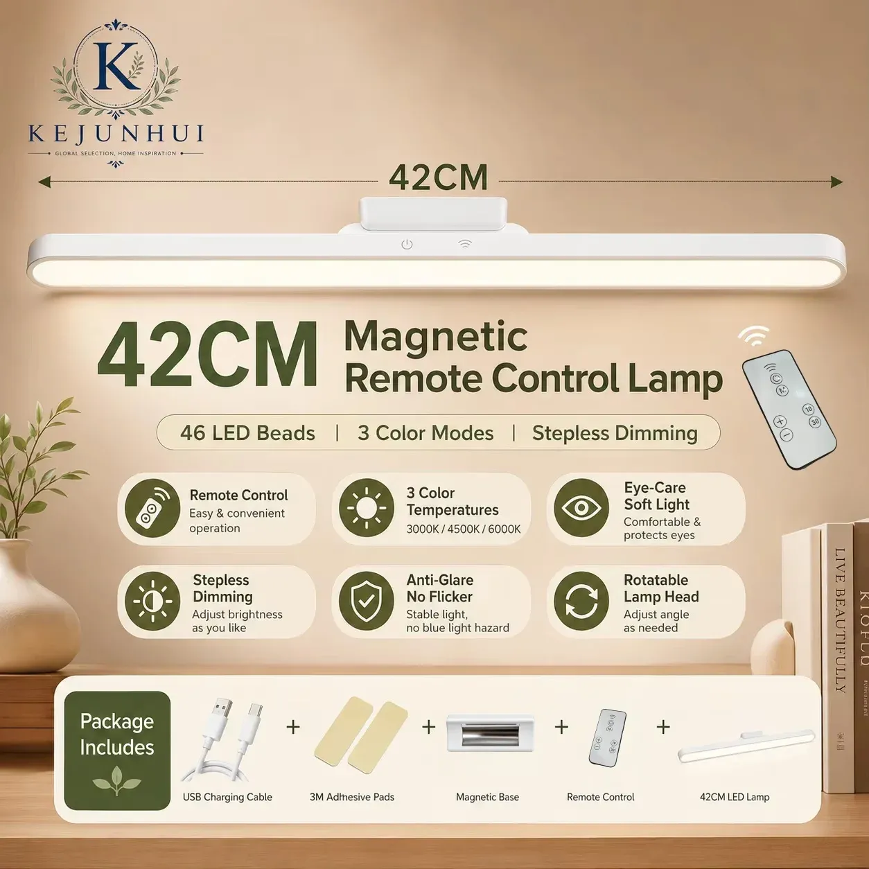 Lumière LED sous-armoire rechargeable, vue d'ensemble