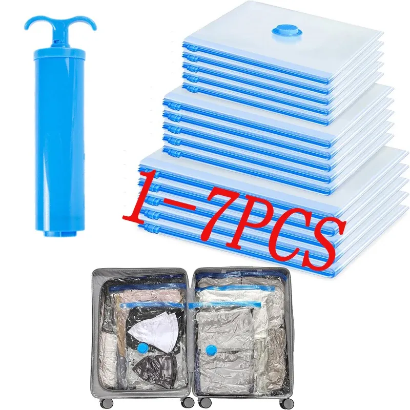 Sacs de rangement sous vide réutilisables pour voyage et vêtements