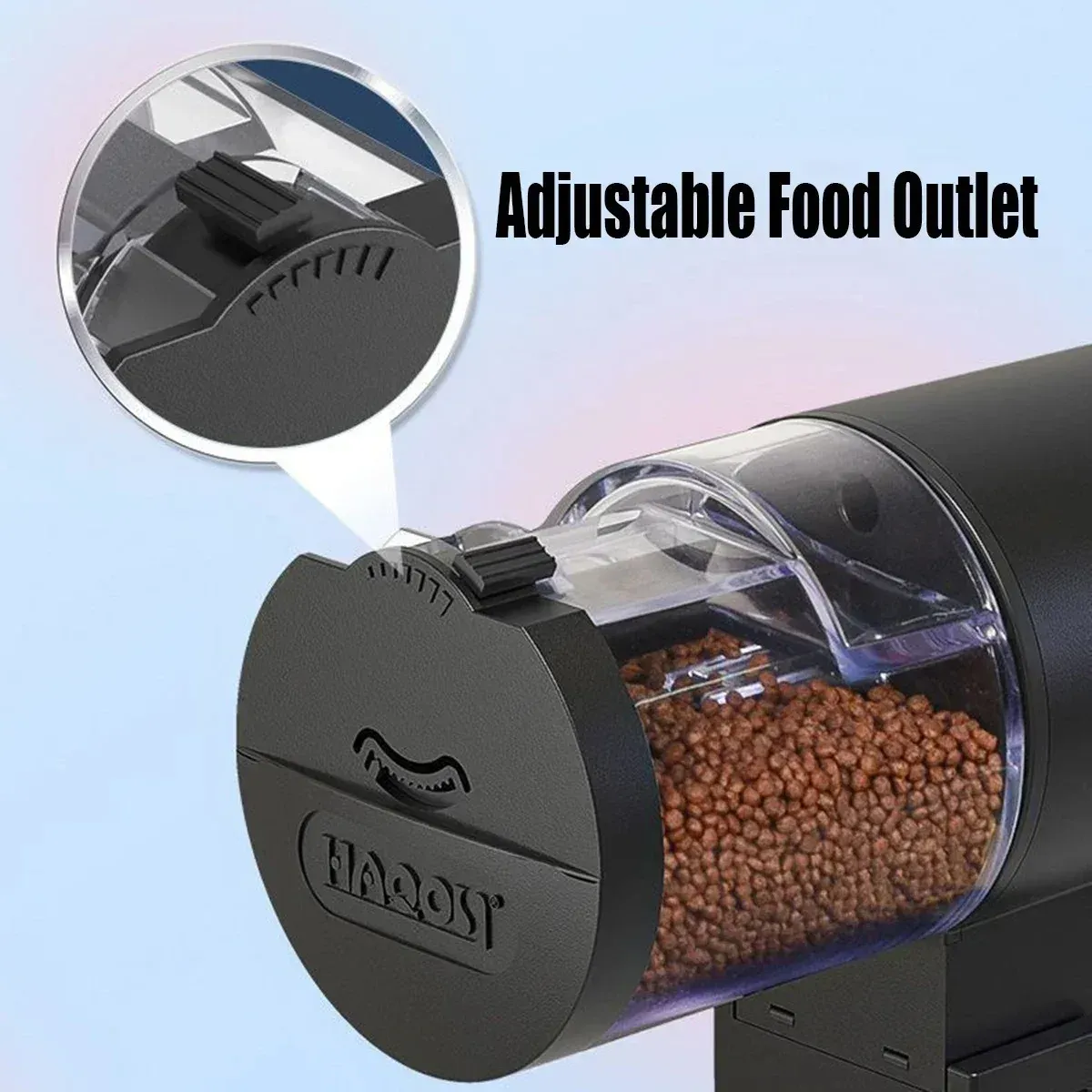 Distributeur automatique de nourriture pour poissons avec minuterie, étanche IP66, capacité 100 ml, pour poissons et tortues 5