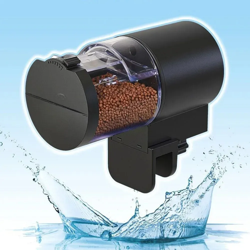 Distributeur automatique de nourriture pour poissons avec minuterie, étanche IP66, capacité 100 ml, pour poissons et tortues 6