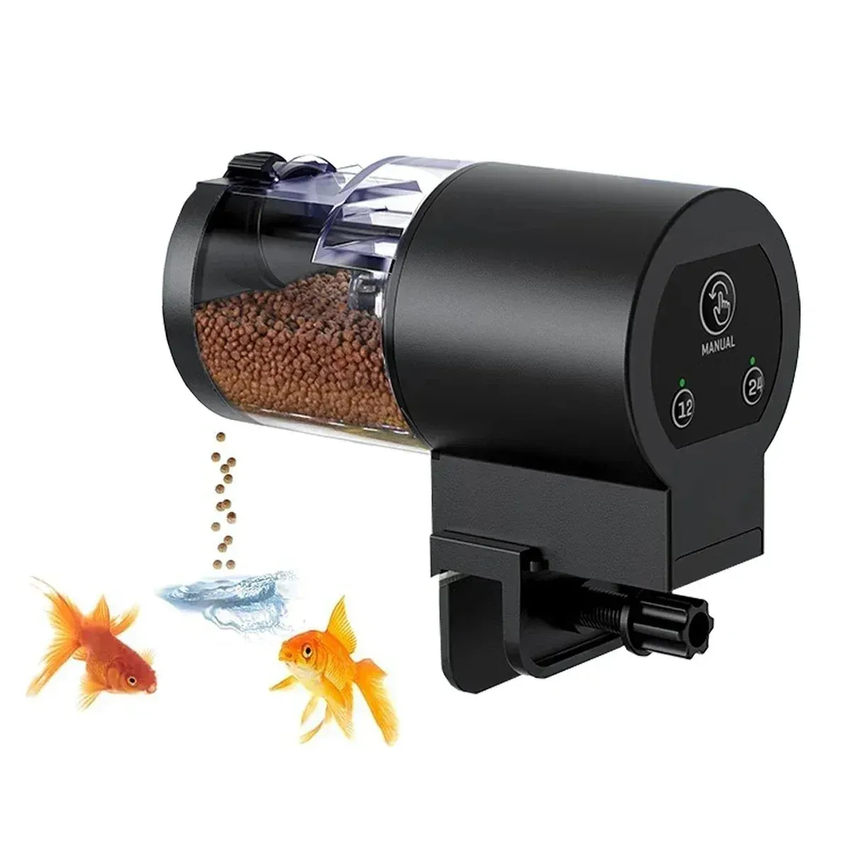 Distributeur automatique de nourriture pour poissons avec minuterie, étanche IP66, capacité 100 ml, pour poissons et tortues 8
