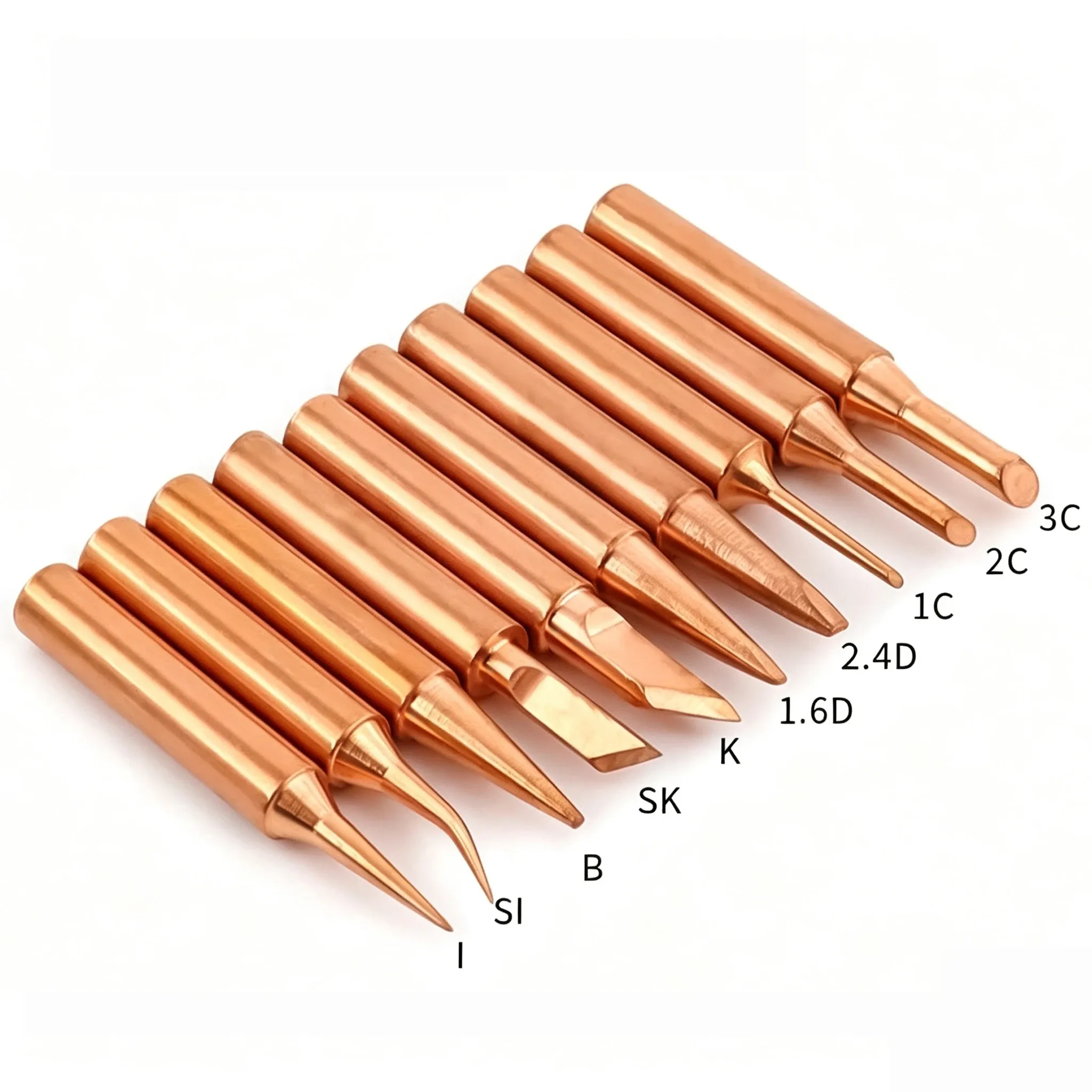 Panne de fer à souder en cuivre pur 900M, lot de pointes en cuivre nu à chauffage interne, outil de soudage électrique 3