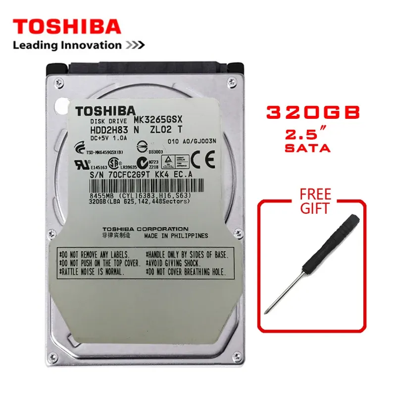 Disque dur interne HDD SATA 2 pour ordinateur portable, 320 Go, 2,5 pouces, 120 Go, 160 Go, 250 Go, 1 To, 2 To, 500 à 5400 tr/min, 7200 pouces 3