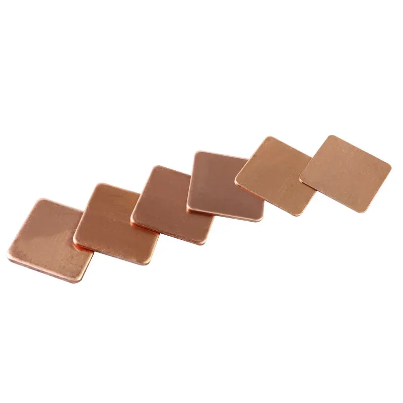 Feuille de cuivre pour ordinateur portable, épaisseur 0,3 mm à 2 mm, tampon thermique, dissipateur pour GPU, CPU et RAM, lot de 10 6