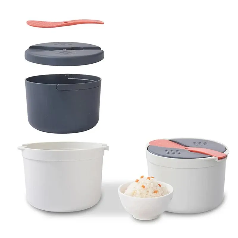 Four à micro-ondes portable multifonction avec cuiseur à riz, cuiseur vapeur et boîte bento 5