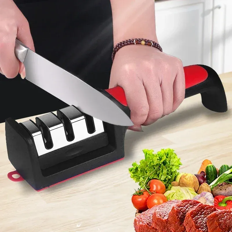 Aiguiseur de couteaux de cuisine à 3 segments