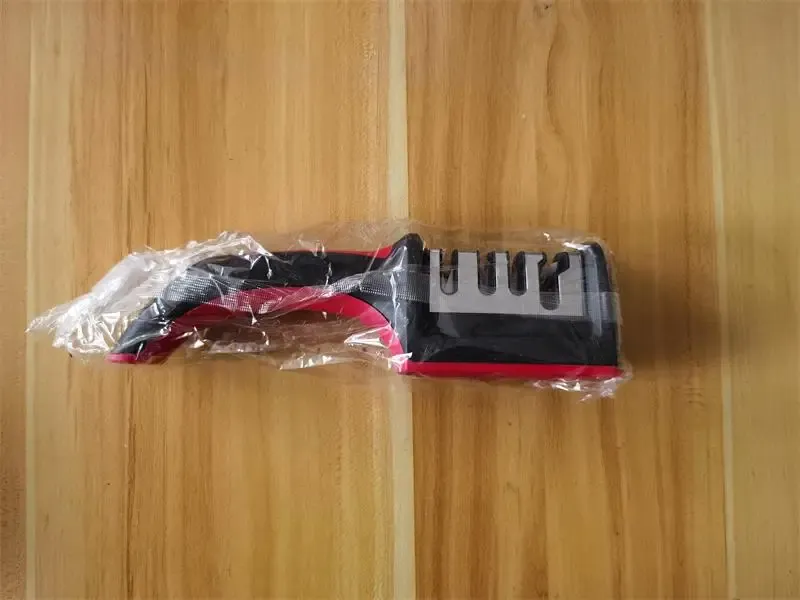 Aiguiseur de couteaux de cuisine 3 étapes, multifonction et portable, pierre à aiguiser noire 9