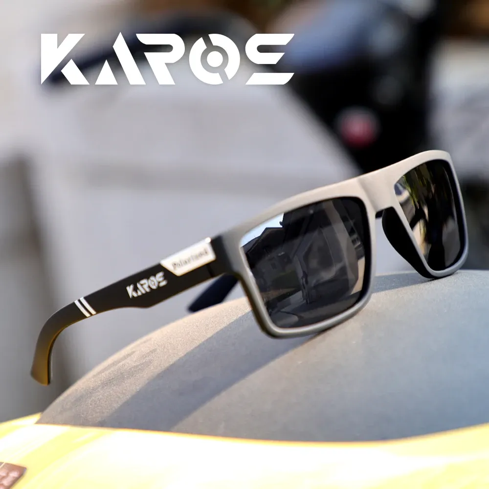 KAROS – Lunettes de soleil polarisées carrées unisexes, protection UV400 4