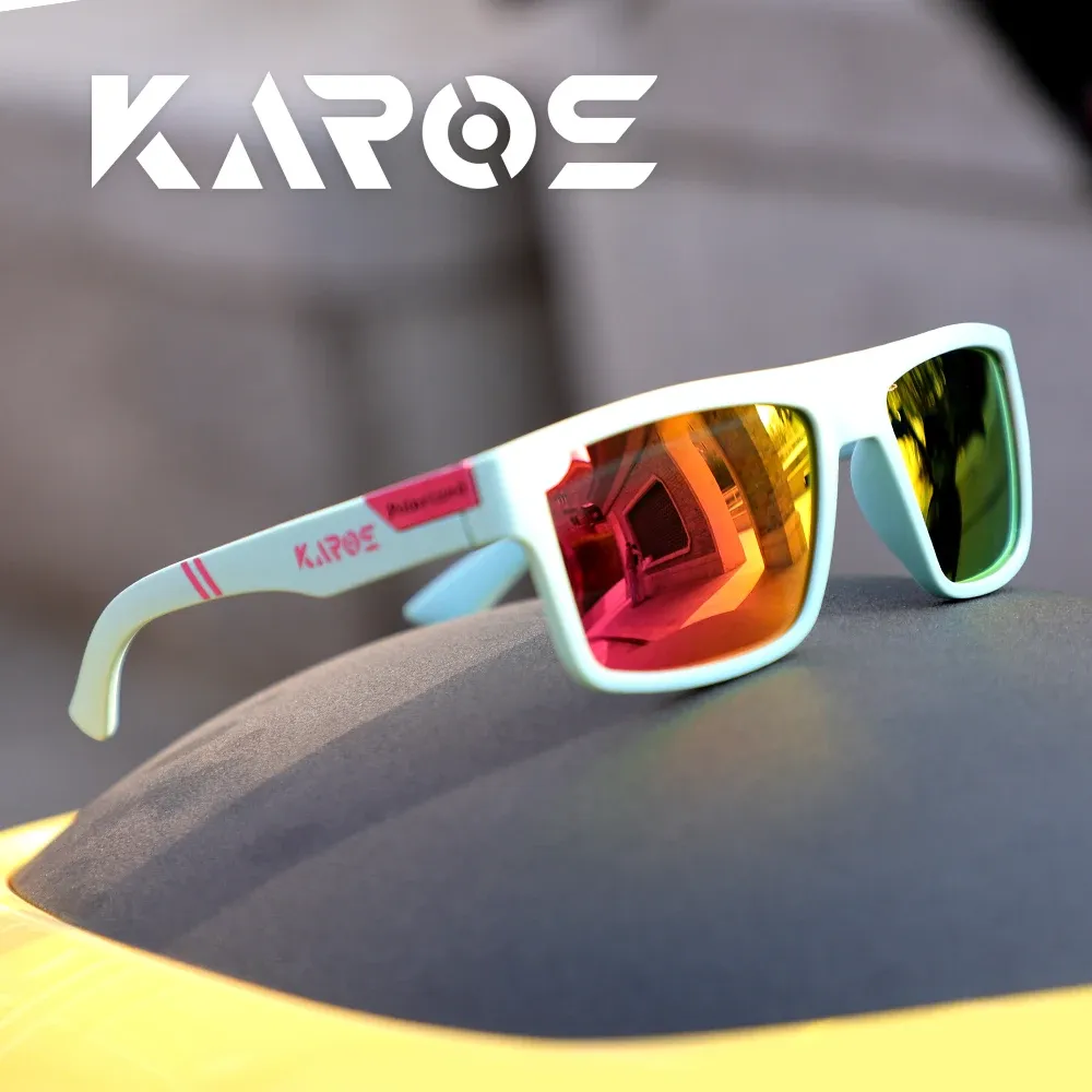 KAROS – Lunettes de soleil polarisées carrées unisexes, protection UV400 5