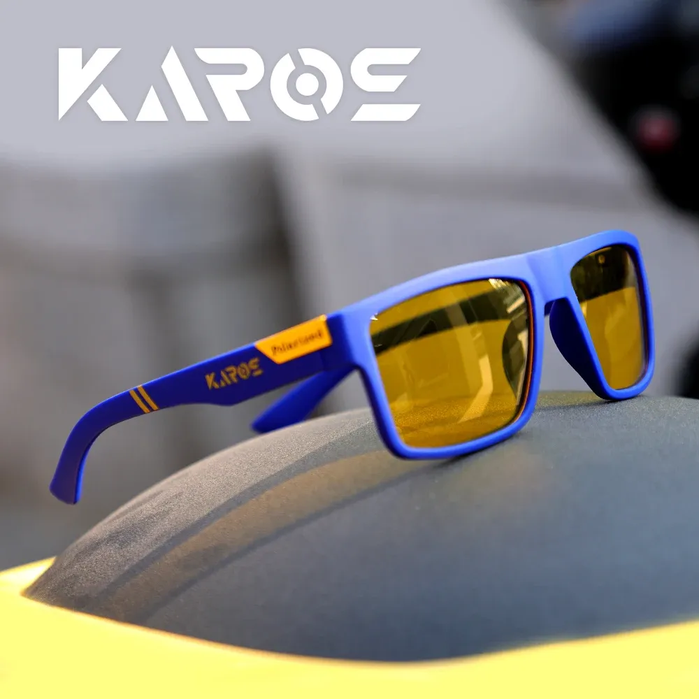 KAROS – Lunettes de soleil polarisées carrées unisexes, protection UV400 7