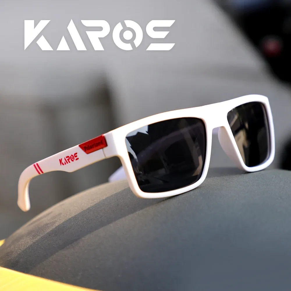 KAROS – Lunettes de soleil polarisées carrées unisexes, protection UV400 8
