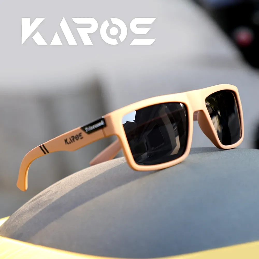 KAROS – Lunettes de soleil polarisées carrées unisexes, protection UV400 16