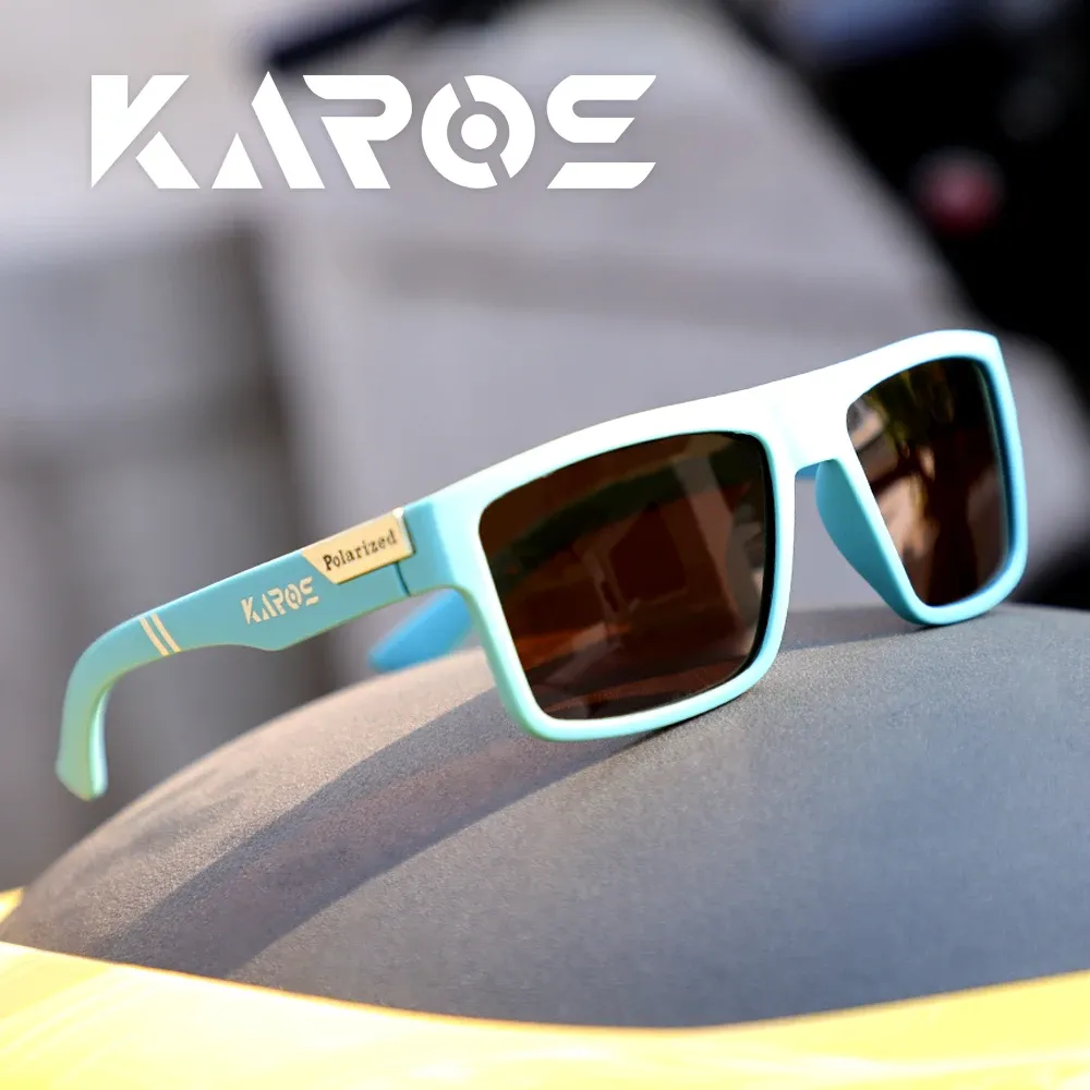 KAROS – Lunettes de soleil polarisées carrées unisexes, protection UV400 13